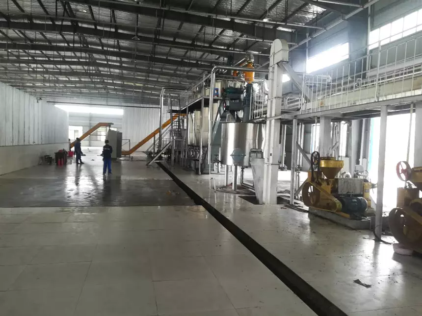 Hydrogenated palm kernel oil processing plant