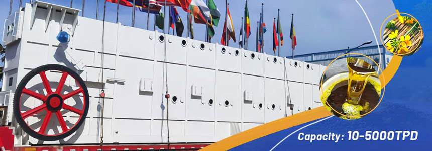 Canola oil drag chain solvent extractor