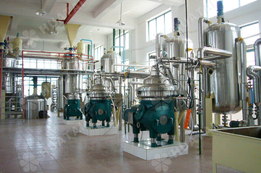 Degumming section in rice bran oil refining process plant