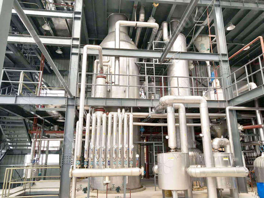 Deodorization section in rice bran oil refining process plant