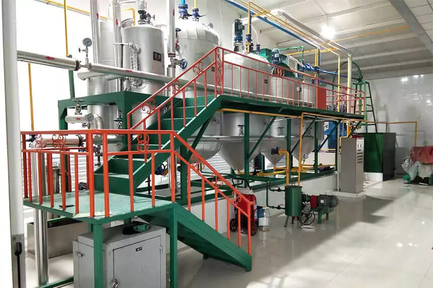 Olive oil refining machine