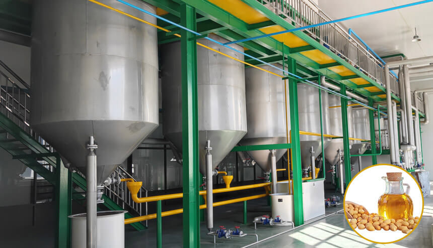 Large-scale peanut oil production line