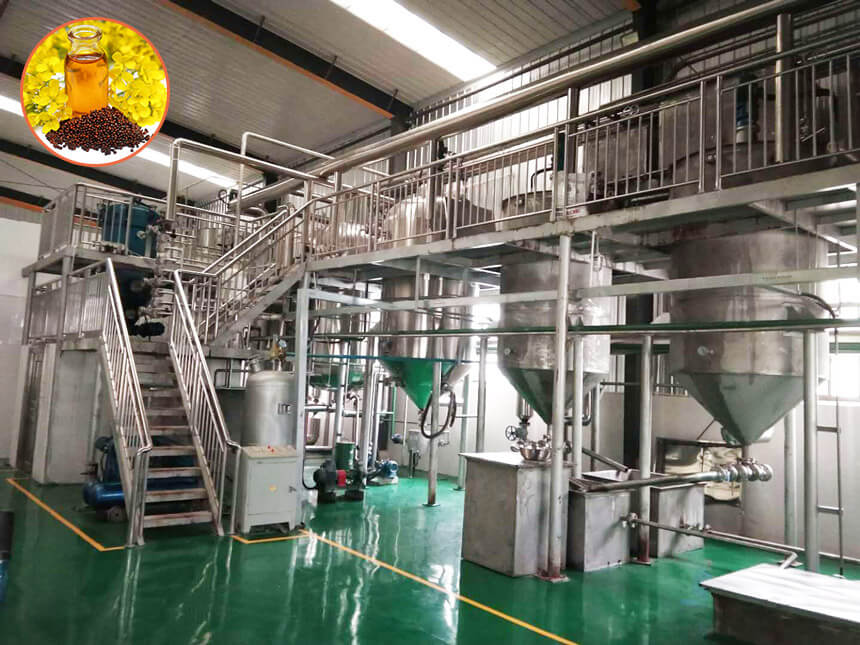 Set up canola oil refinery plant