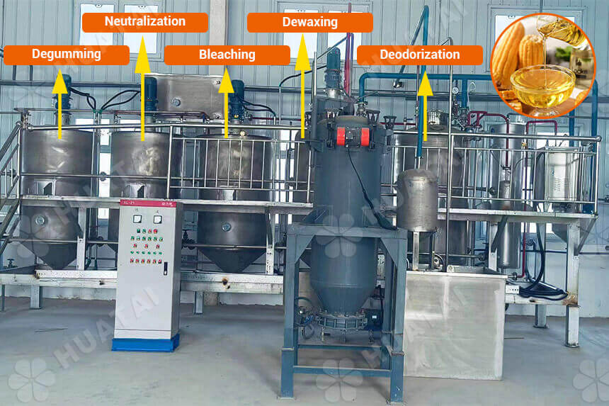 Small scale corn oil refining machine for sale