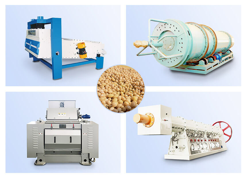 Soybean pretreatment process diagram