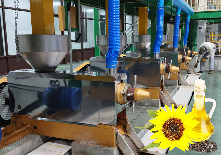 Sunflower oil extraction machine structure