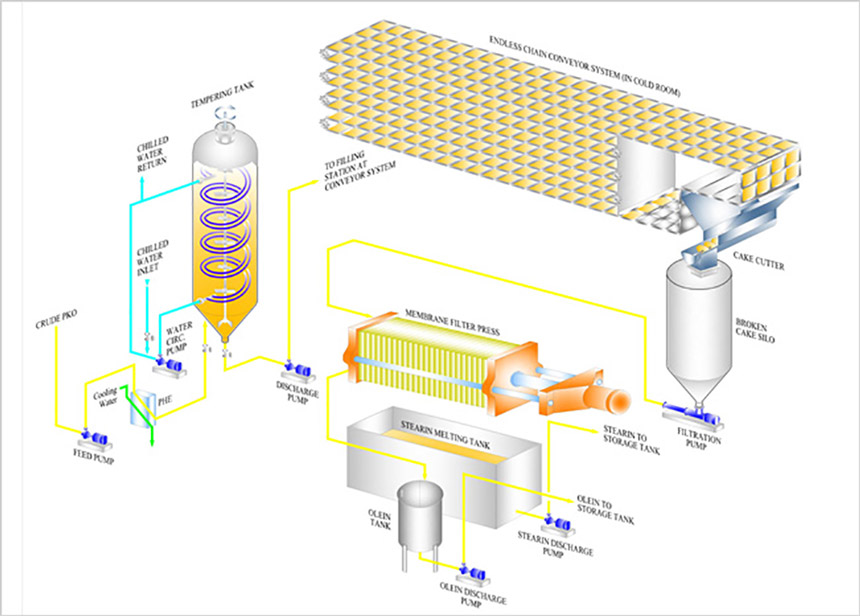 Palm kernel oil fractionation process