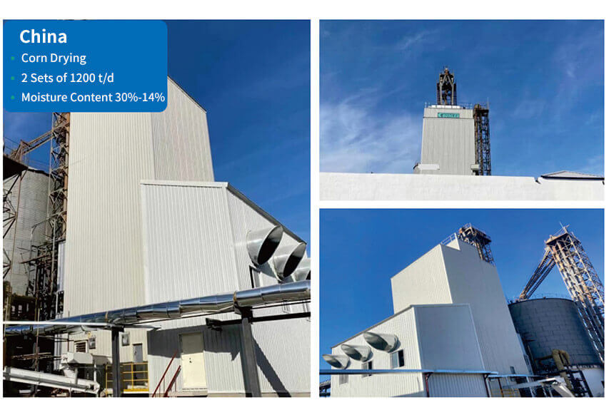 China 1200TPD corn drying project