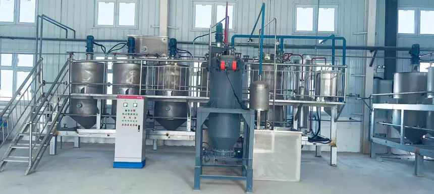 Rice bran oil refining machine