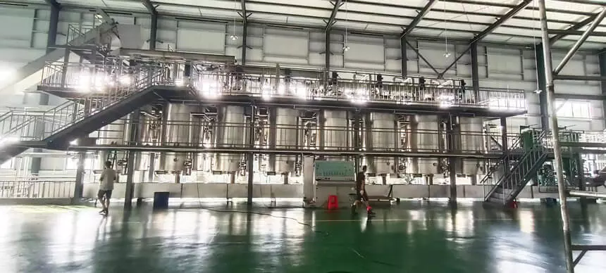 Rice bran oil refining plant